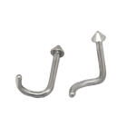 Gebogener Nasenstecker mit einer St&auml;rke von 1,0 mm und einer Spitze von 2,2 mm