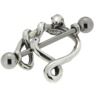 Brustwarzenpiercing mit Barbell und einem Schlangendesign aus 925 Silber