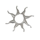 Breast clip made of 925 sterling silver. Shining mini sun