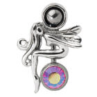 Bauchnabel Piercing mit nackter Elfe - sch&ouml;ne Haare