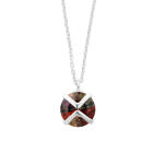 Kette und Anh&auml;nger aus 925 Sterling Silber mit einem kleinen Multicolor-Kristall