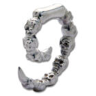 Ohrlochdehner Claw Totenköpfe aus Chirurgenstahl