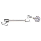 Perfect elegance - Brustwarzen Piercing mit drehbarem Kristall 05