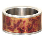 Stahlring mit farbigem marmorierten Einsatz 24