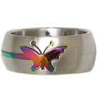 Stahlring 2-teilig mit Schmetterling Design