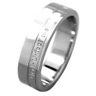 Steel ring with U feel me engraving