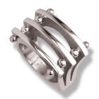 Dreistab-Ring aus Edelstahl | Modernes Geometrisches Statement-Accessoire