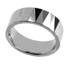 Ring in tungsten with a lace design